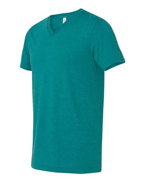Bella + Canvas 3415C Unisex Triblend V-Neck T-Shirt #color_TEAL TRIBLEND