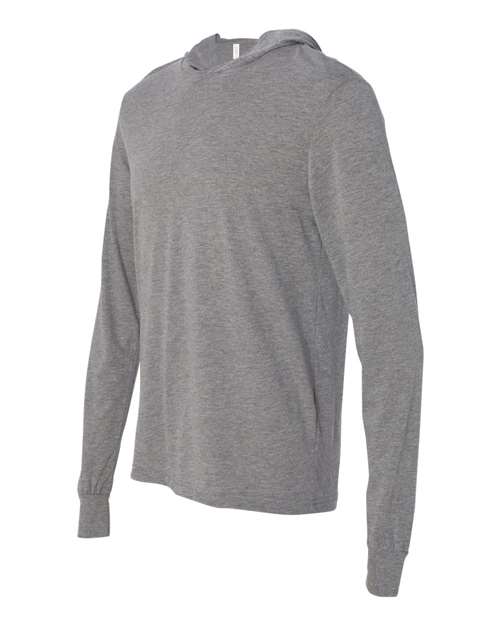 Bella + Canvas 3512 Unisex Jersey Long-Sleeve Hoodie #color_GREY TRIBLEND