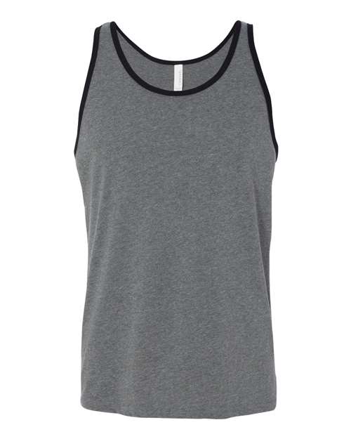 Bella + Canvas 3480 Unisex Jersey Tank #color_DEEP HTHR/ BLACK