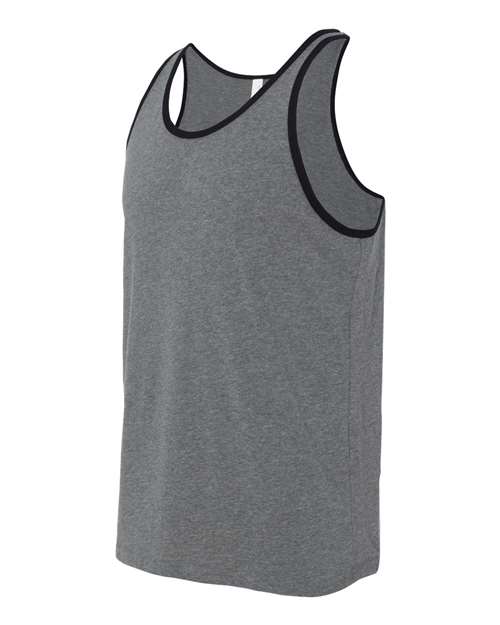 Bella + Canvas 3480 Unisex Jersey Tank #color_DEEP HTHR/ BLACK