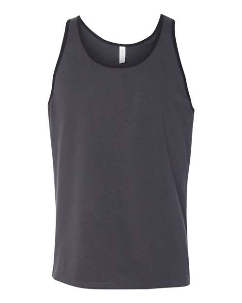 Bella + Canvas 3480 Unisex Jersey Tank #color_DARK GRY/ BLACK