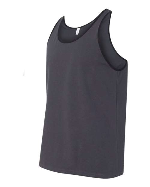 Bella + Canvas 3480 Unisex Jersey Tank #color_DARK GRY/ BLACK