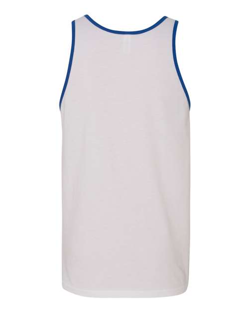Bella + Canvas 3480 Unisex Jersey Tank #color_WHITE/ TR ROYAL
