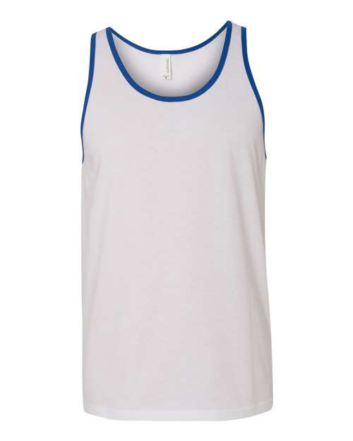 Bella + Canvas 3480 Unisex Jersey Tank #color_WHITE/ TR ROYAL