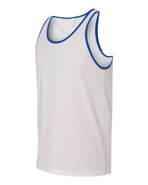 Bella + Canvas 3480 Unisex Jersey Tank #color_WHITE/ TR ROYAL