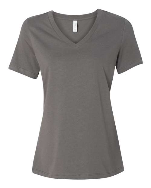 Bella + Canvas 6405 Ladies' Relaxed Jersey V-Neck T-Shirt #color_ASPHALT