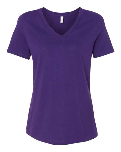 Bella + Canvas 6405 Ladies' Relaxed Jersey V-Neck T-Shirt #color_TEAM PURPLE