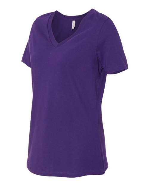 Bella + Canvas 6405 Ladies' Relaxed Jersey V-Neck T-Shirt #color_TEAM PURPLE