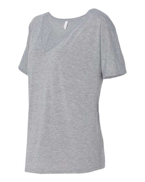Bella + Canvas 8815 Ladies' Slouchy V-Neck T-Shirt #color_ATHLETIC HEATHER