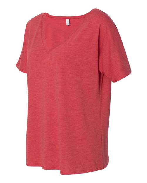 Bella + Canvas 8815 Ladies' Slouchy V-Neck T-Shirt #color_RED TRIBLEND