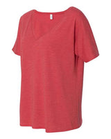 Bella + Canvas 8815 Ladies' Slouchy V-Neck T-Shirt #color_RED TRIBLEND