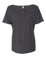 Bella + Canvas 8816 Ladies' Slouchy Scoop-Neck T-Shirt #color_CHRCL BLK SLUB