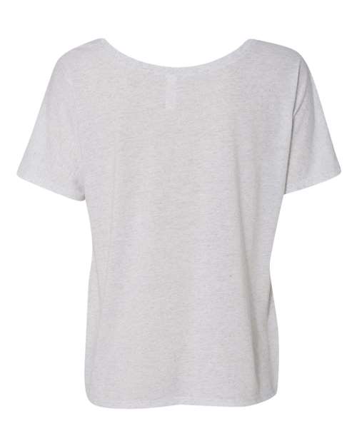 Bella + Canvas 8816 Ladies' Slouchy Scoop-Neck T-Shirt #color_WHT FLECK TRBD