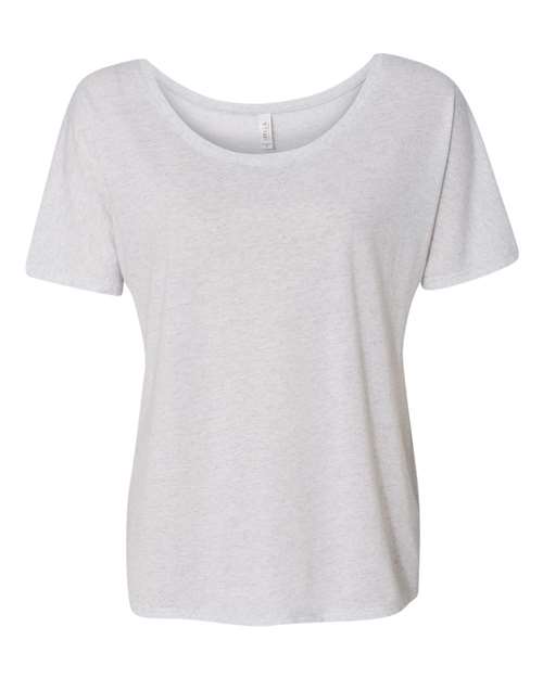 Bella + Canvas 8816 Ladies' Slouchy Scoop-Neck T-Shirt #color_WHT FLECK TRBD