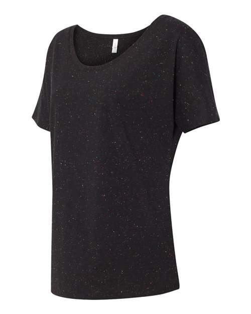 Bella + Canvas 8816 Ladies' Slouchy Scoop-Neck T-Shirt #color_BLK SPECKLED