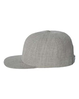 Yupoong 6089 Adult 6-Panel Structured Flat Visor ClassicSnapback #color_HEATHER GREY