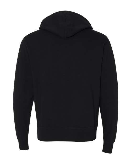 Independent Trading Co. PRM90HTZ Heathered French Terry Full-Zip Hooded Sweatshirt #color_Black