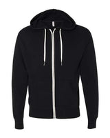 Independent Trading Co. PRM90HTZ Heathered French Terry Full-Zip Hooded Sweatshirt #color_Black