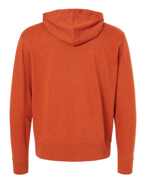 Independent Trading Co. PRM90HTZ Heathered French Terry Full-Zip Hooded Sweatshirt #color_Burnt Orange Heather