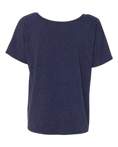 Bella + Canvas 8816 Ladies' Slouchy Scoop-Neck T-Shirt #color_NAVY SPECKLED