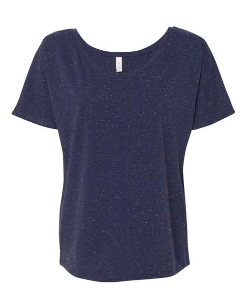 Bella + Canvas 8816 Ladies' Slouchy Scoop-Neck T-Shirt #color_NAVY SPECKLED