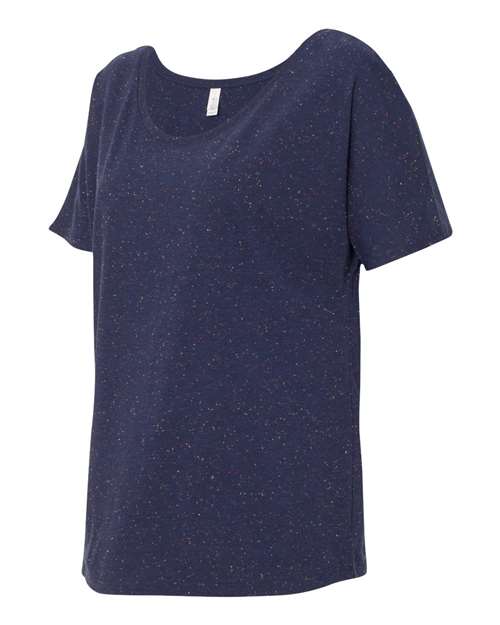 Bella + Canvas 8816 Ladies' Slouchy Scoop-Neck T-Shirt #color_NAVY SPECKLED