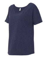 Bella + Canvas 8816 Ladies' Slouchy Scoop-Neck T-Shirt #color_NAVY SPECKLED
