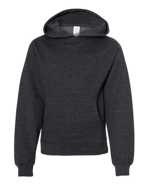Independent Trading Co. SS4001Y Youth Midweight Hooded Sweatshirt #color_Charcoal Heather