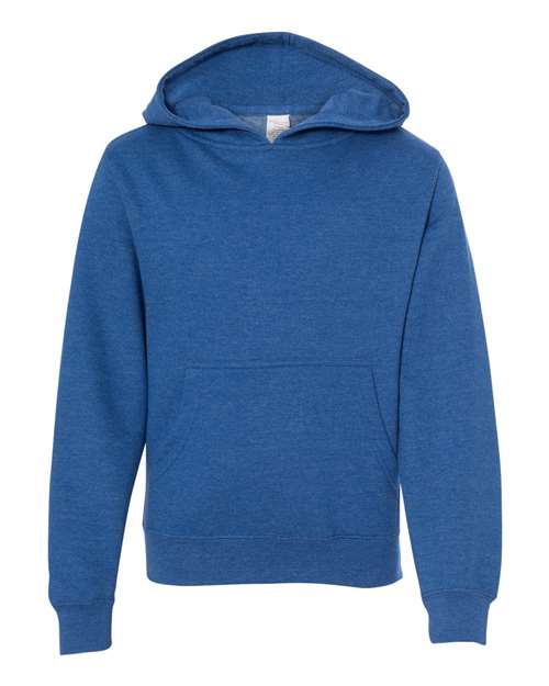 Independent Trading Co. SS4001Y Youth Midweight Hooded Sweatshirt #color_Royal Heather