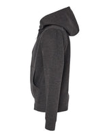 Independent Trading Co. SS4001YZ Youth Midweight Full-Zip Hooded Sweatshirt #color_Charcoal Heather