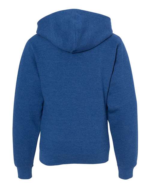 Independent Trading Co. SS4001YZ Youth Midweight Full-Zip Hooded Sweatshirt #color_Royal Heather