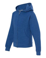 Independent Trading Co. SS4001YZ Youth Midweight Full-Zip Hooded Sweatshirt #color_Royal Heather