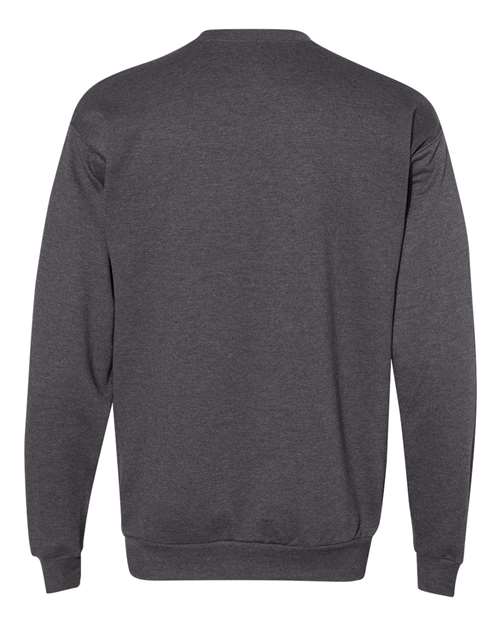 Hanes P1607 Unisex Ecosmart 50/50 Crewneck Sweatshirt #color_CHARCOAL HEATHER