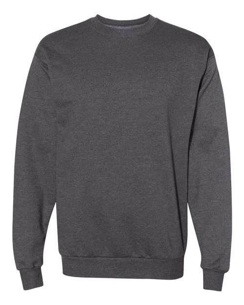 Hanes P1607 Unisex Ecosmart 50/50 Crewneck Sweatshirt #color_CHARCOAL HEATHER