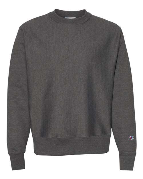 Champion S1049 Adult Reverse Weave Crew #color_CHARCOAL HEATHER