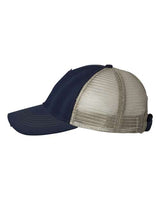 Valucap 3150 Bounty Dirty-Washed Mesh-Back Cap #color_Navy/ Khaki