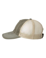 Valucap 3150 Bounty Dirty-Washed Mesh-Back Cap #color_Olive/ Khaki