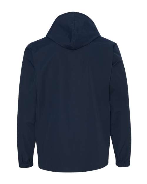 Independent Trading Co. EXP95NB Water-Resistant Hooded Windbreaker #color_Classic Navy