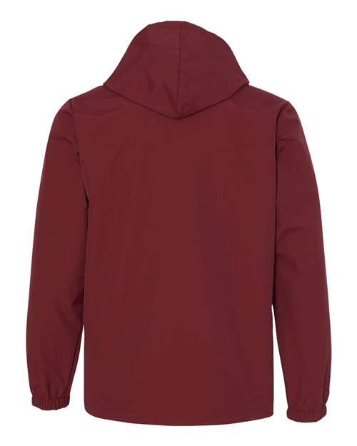 Independent Trading Co. EXP95NB Water-Resistant Hooded Windbreaker #color_Cardinal