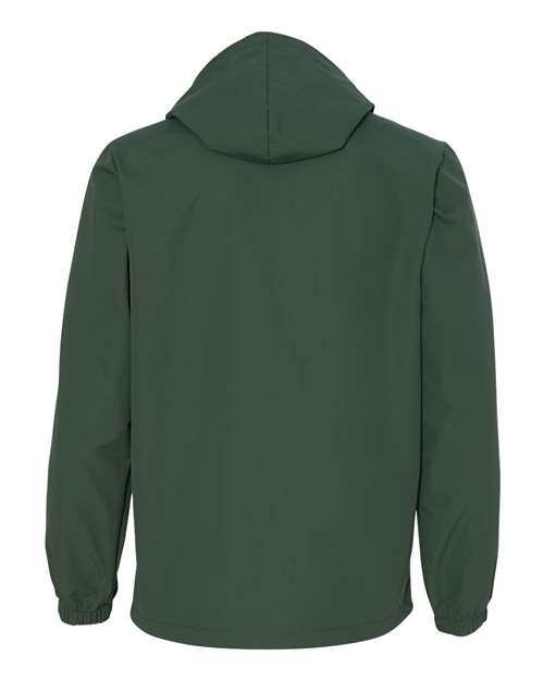 Independent Trading Co. EXP95NB Water-Resistant Hooded Windbreaker #color_Forest Green