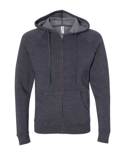 Independent Trading Co. PRM33SBZ Special Blend Raglan Full-Zip Hooded Sweatshirt #color_Midnight Navy