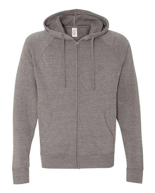 Independent Trading Co. PRM33SBZ Special Blend Raglan Full-Zip Hooded Sweatshirt #color_Nickel