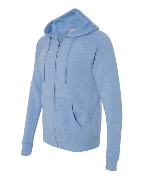 Independent Trading Co. PRM33SBZ Special Blend Raglan Full-Zip Hooded Sweatshirt #color_Pacific