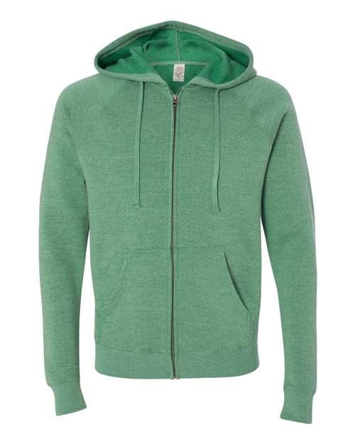 Independent Trading Co. PRM33SBZ Special Blend Raglan Full-Zip Hooded Sweatshirt #color_Sea Green