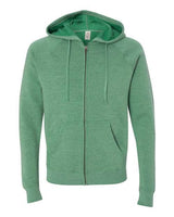 Independent Trading Co. PRM33SBZ Special Blend Raglan Full-Zip Hooded Sweatshirt #color_Sea Green