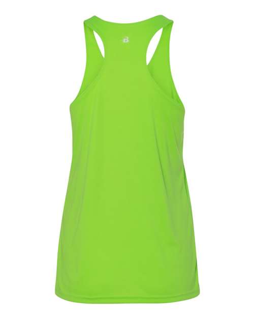 Badger 4166 Women’s B-Core Racerback Tank Top #color_Lime