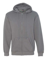 Bayside BA900 Adult  9.5oz., 80% cotton/20% polyester Full-Zip Hooded Sweatshirt #color_CHARCOAL