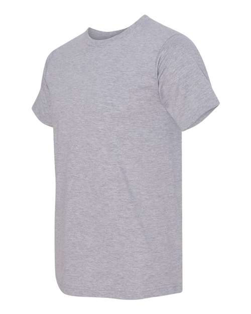 Bayside 5010 Adult Adult Heather Ring-Spun Jersey Tee #color_HEATHER GREY