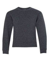 Jerzees 562B Youth NuBlend Fleece Crew #color_BLACK HEATHER