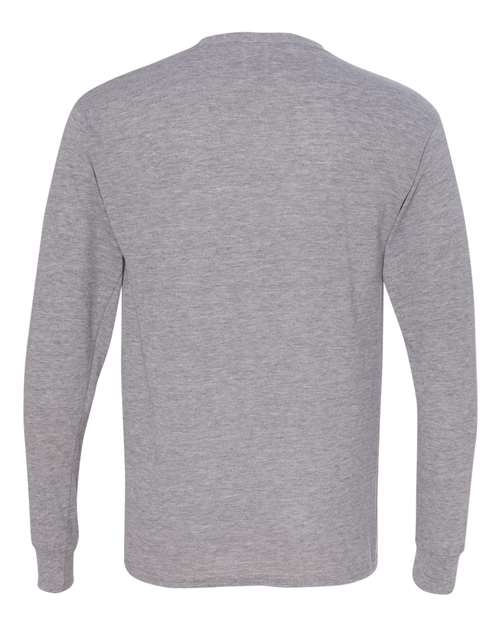 Jerzees 21ML Adult DRI-POWER SPORT Long-Sleeve T-Shirt #color_ATHLETIC HEATHER